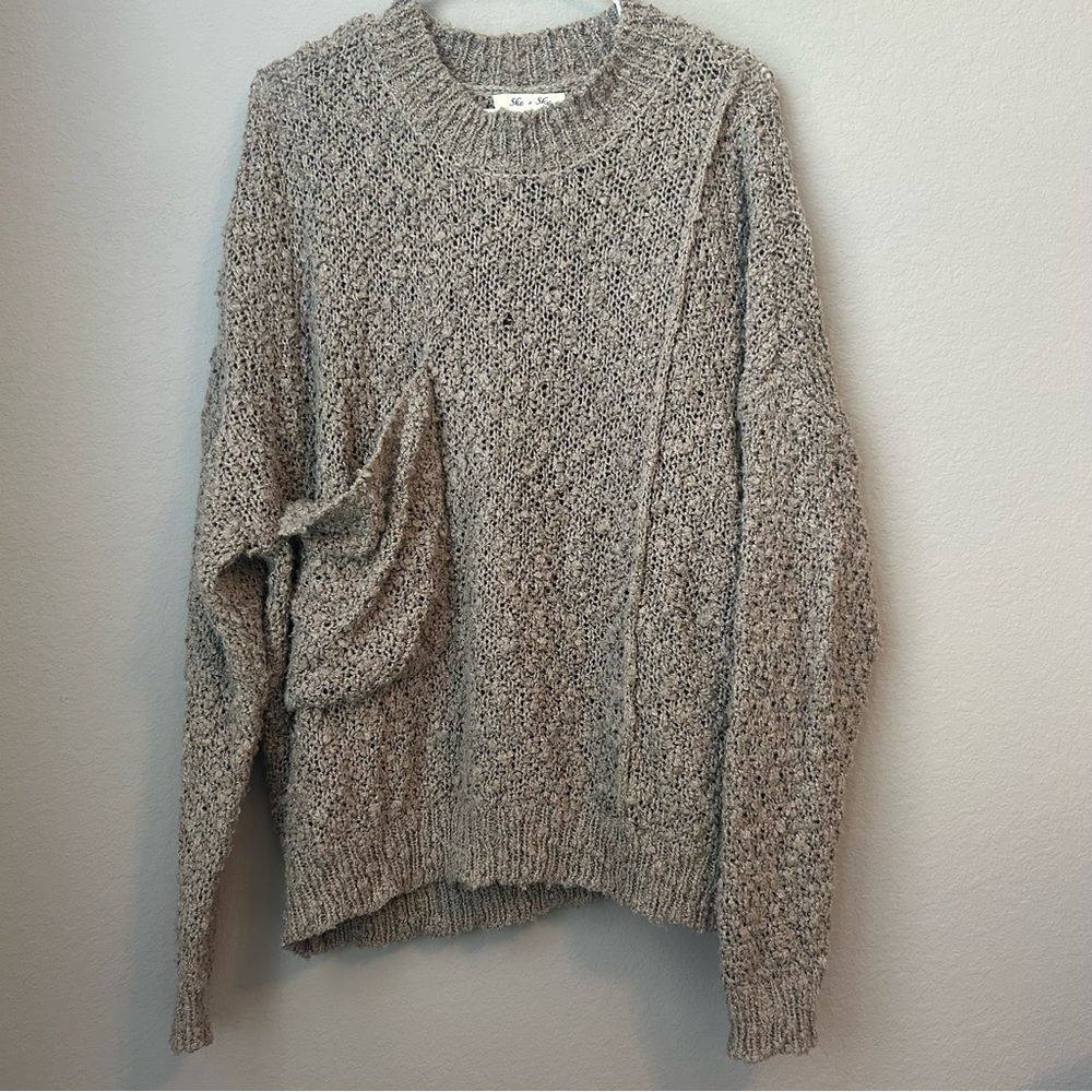 Cozy Knit Pocket Sweater